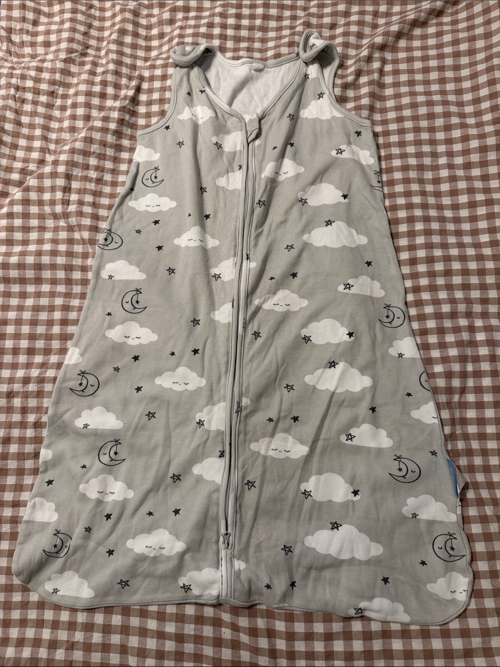 Sleeveless Gray Cloud & Moon Sleep Sack for Kids